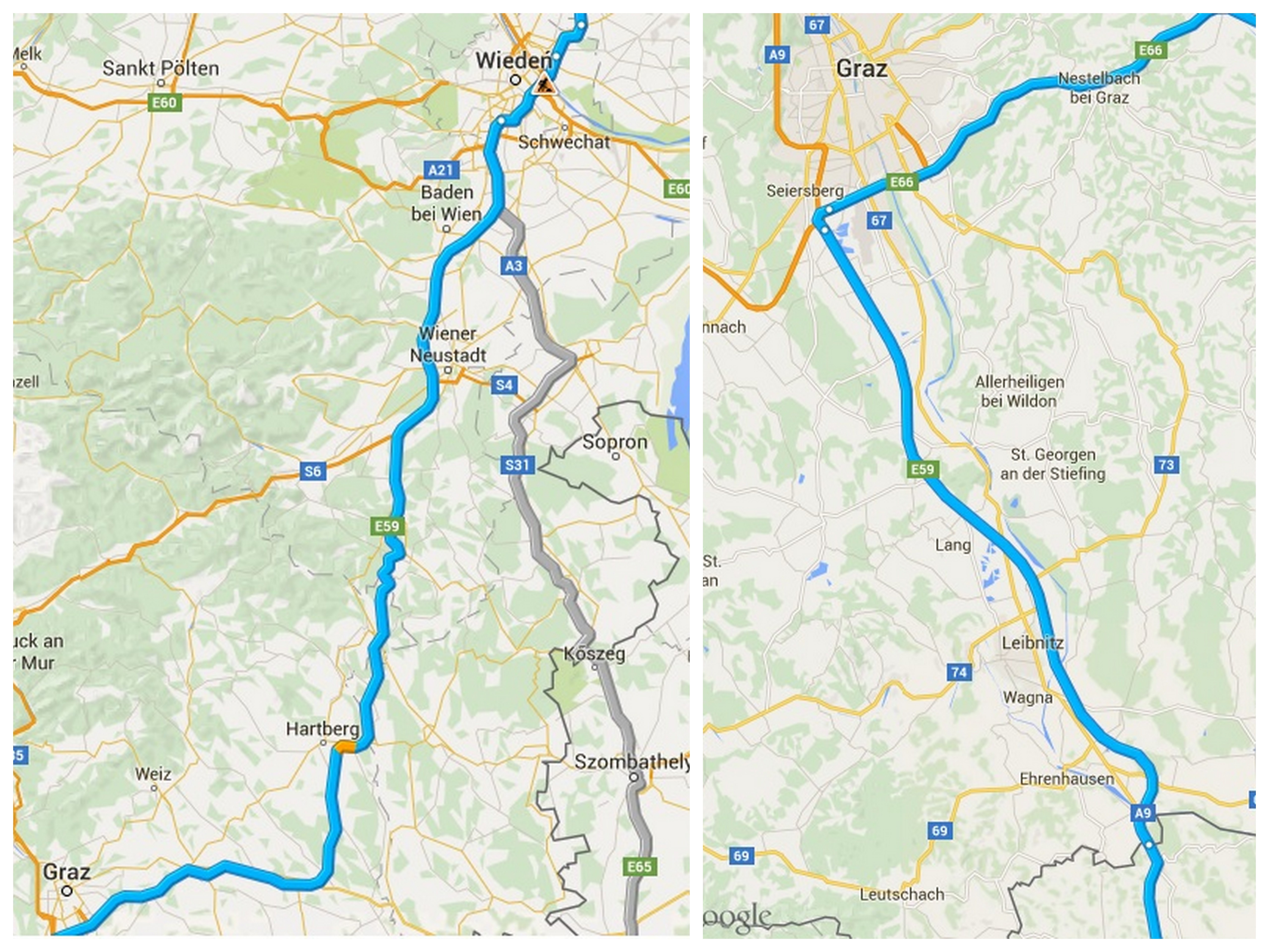 Dojazd samochodem do Chorwacji Austria 2 Wiedeń - Słowenia