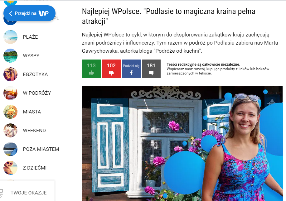wywiad w Wirtualnej Polsce o Podlasiu, atrakcje województwa podlaskiego